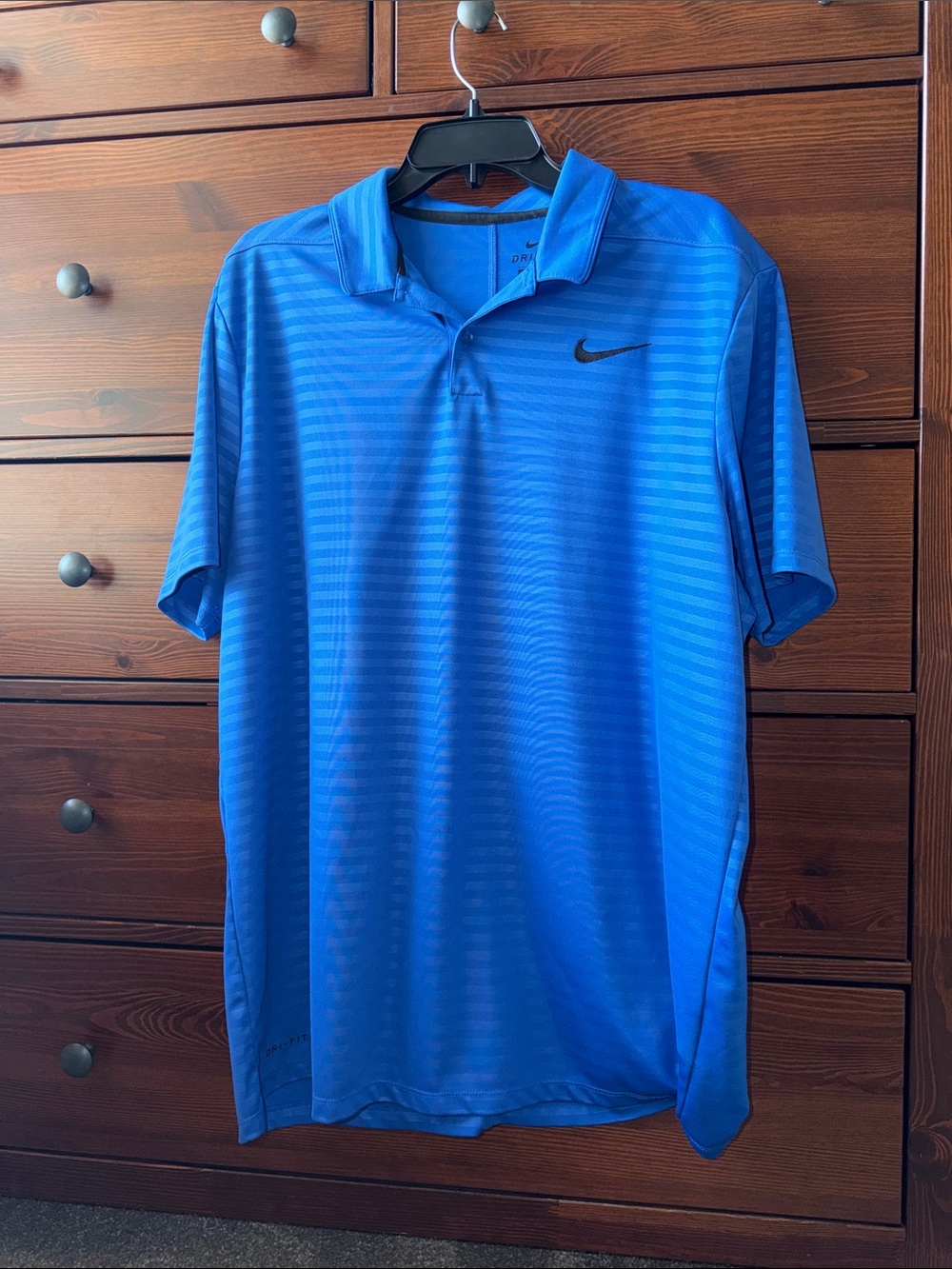 Nike Golf Dri-FIT Blue Striped Polo Shirt Men’s XL